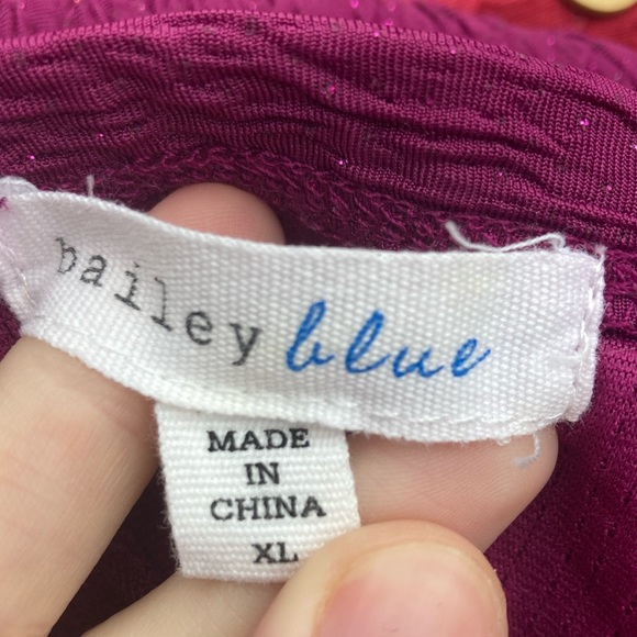 Maroon Glittery Bailey Blue XL Bodycon Formal Prom Dress - Picture 10 of 10